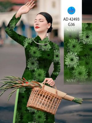 Vải Áo Dài Hoa In 3D AD 42493 28